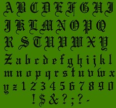 Counted cross stitch pattern old gothic alphabet size 477 x 450 stitches... - $3.99