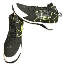 NWOB Mens Under Armour Bound Baseball Metal Cleats Size 13.5 Black White Neon - $34.64