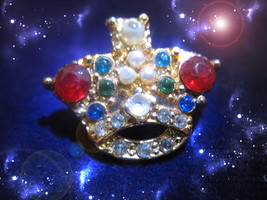 HAUNTED CROWN PIN ILLUMINATED CROWN BEYOND RICHES GOLDEN ROYAL COLLECTIO... - $303.77