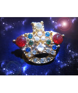 HAUNTED CROWN PIN ILLUMINATED CROWN BEYOND RICHES GOLDEN ROYAL COLLECTION MAGICK - $303.77