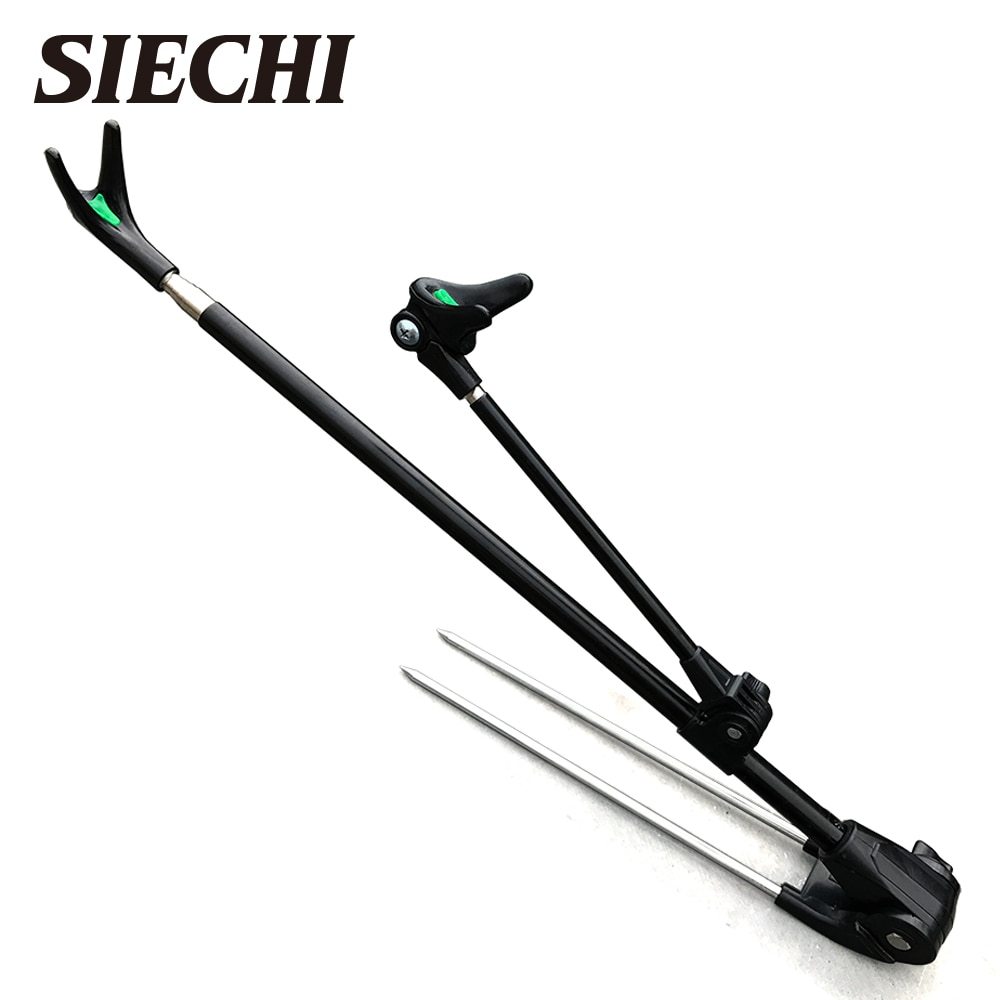 1.7/2.1m/2.4m Telescopic Fishing Rod Holder Stainless Steel Pole Sets w/ Support