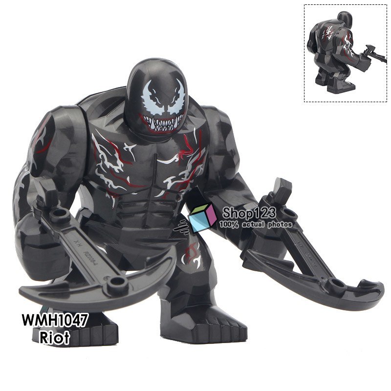 Big Size Symbiote Riot Marvel Universe Venom Lego Minifigures Block Toy ...