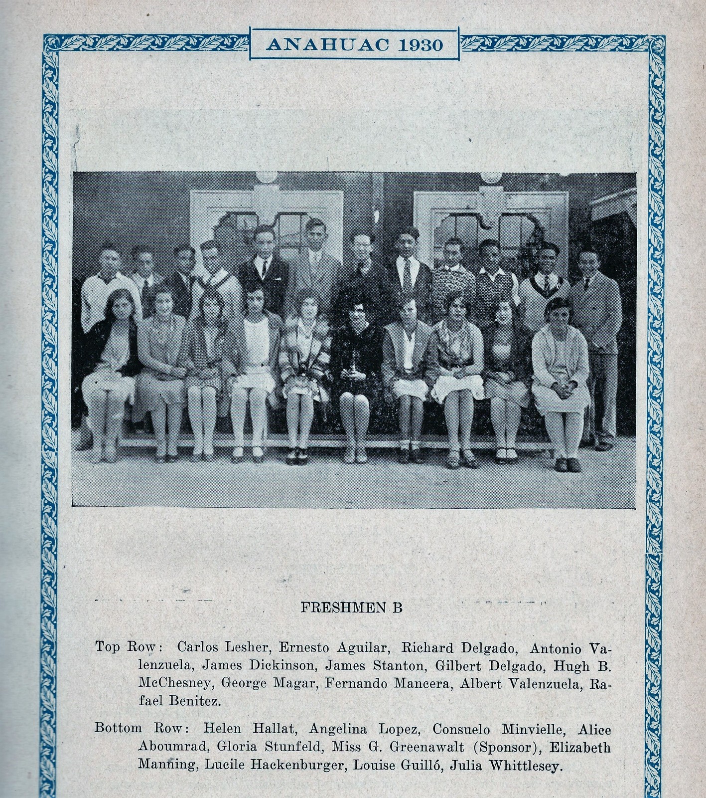 1930 American High School Yearbook, The Anahuac, Mexico City, Mexico