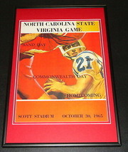 1965 NC State vs Virginia UVA Football Framed 10x14 Poster Official Repro