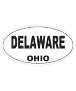 Delaware Ohio Oval Bumper Sticker or Helmet Sticker D6076 - $1.39+