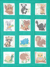 Jack Dempsey Needle Art Nursery Quilt Blocks Forest Friends - $10.44