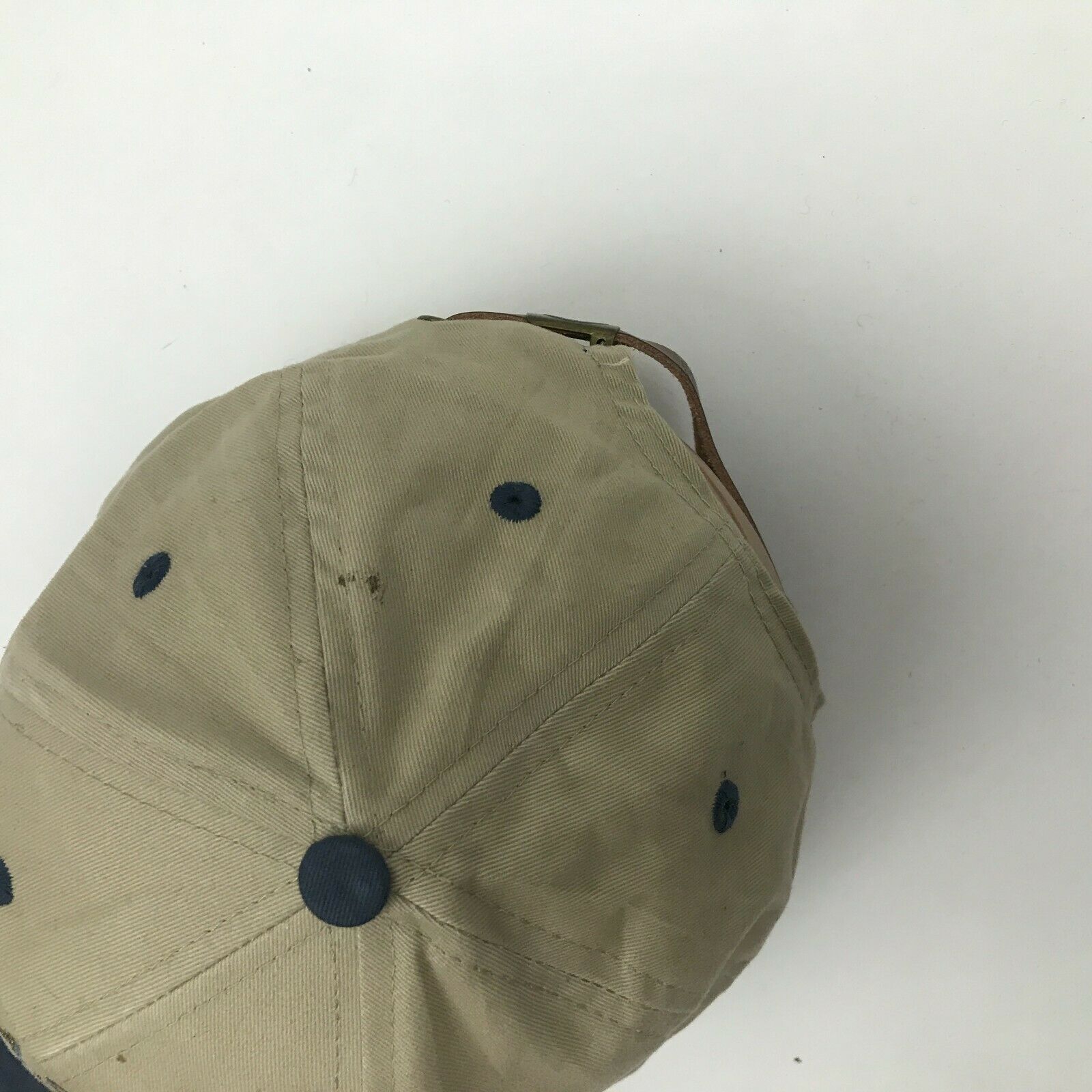 Alaska Salmon Run Fishing Hat Baseball Cap Leather Strapback Camel