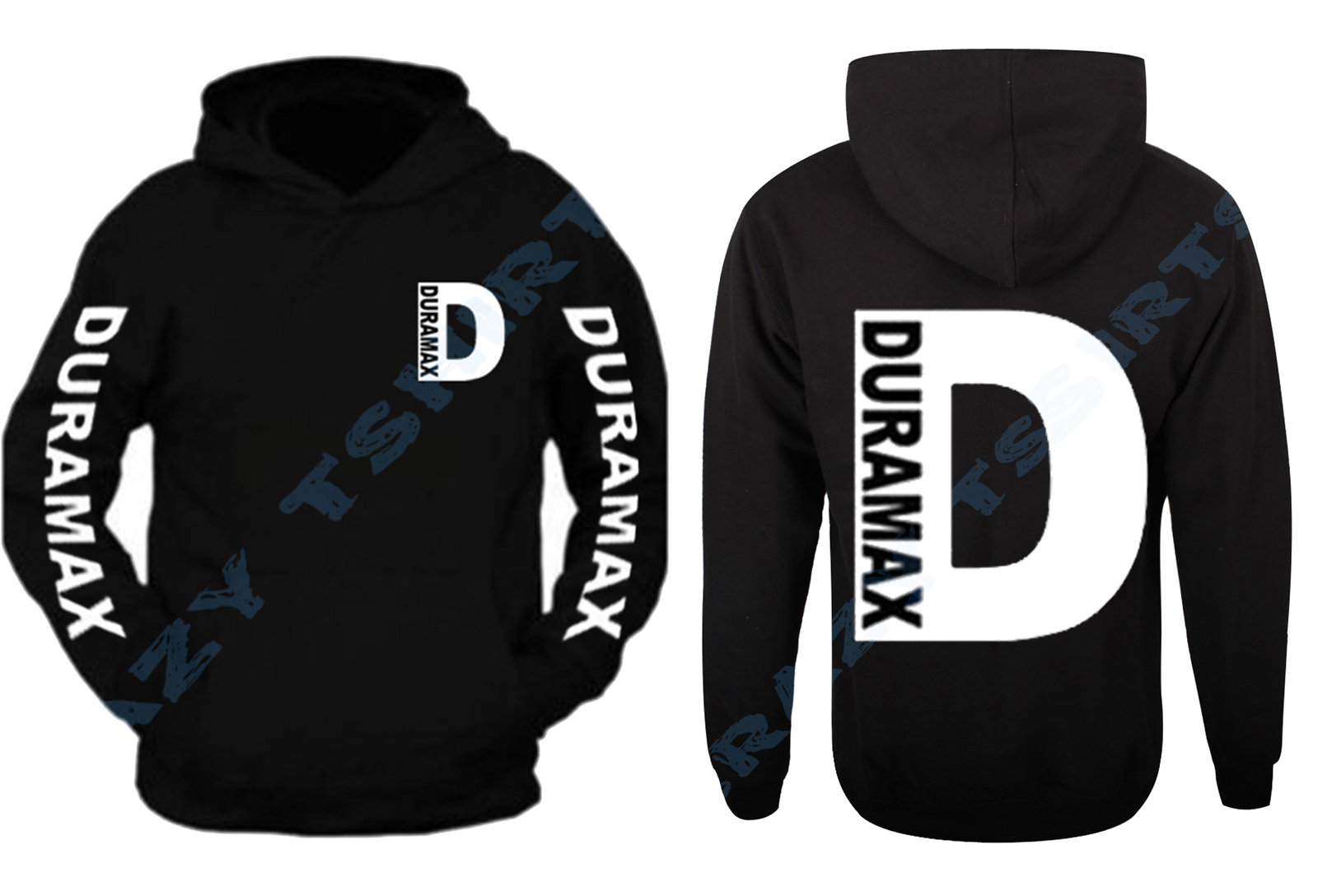 WHITE POCKET DURAMAX HOODIE 4X4 D Motocross Logo Hooded Sweatshirt 