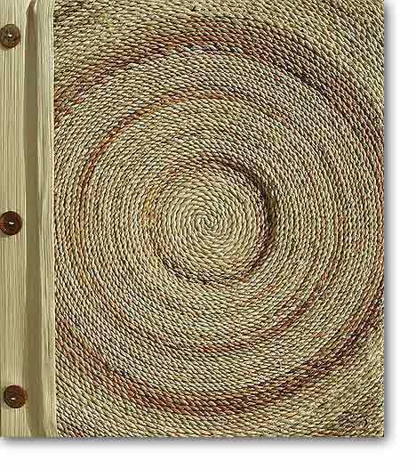 Primary image for Leaf Notebook Journal Hand Crafted Bali Rope Design Natural Leaves NEW