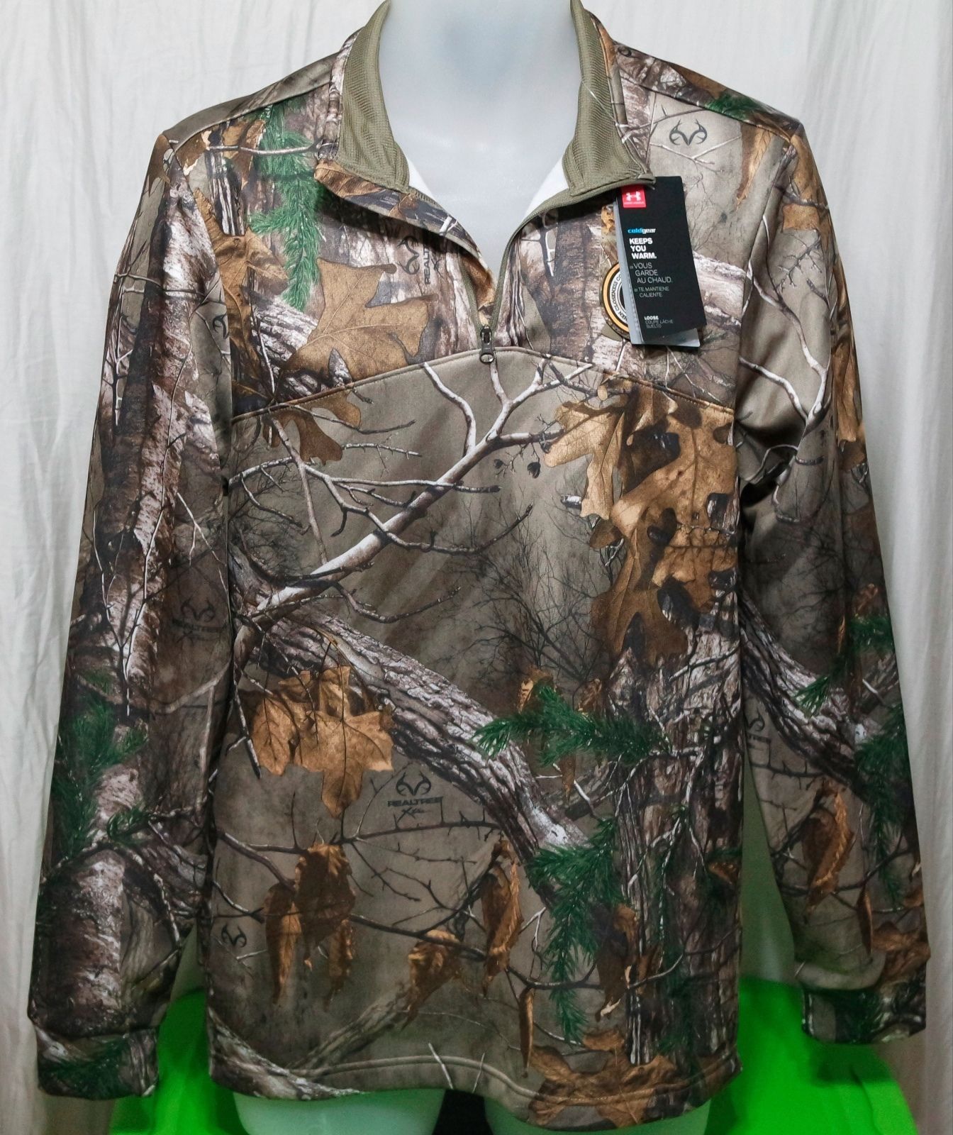 under armour camo quarter zip