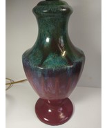 Fulper Arts And Crafts Pottery Ceramic Vase Lamp Moss to Rose Flambe - $297.00