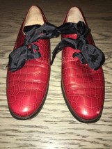 Men&#39;s Vintage Cole Haan Leather Lace Up Shoe Red Size 7 1/2 - $39.99