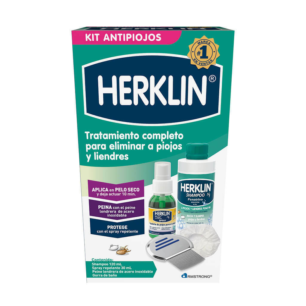 Herklin AntiLice Complete Treatment KitShampoo, Repellent, Comb