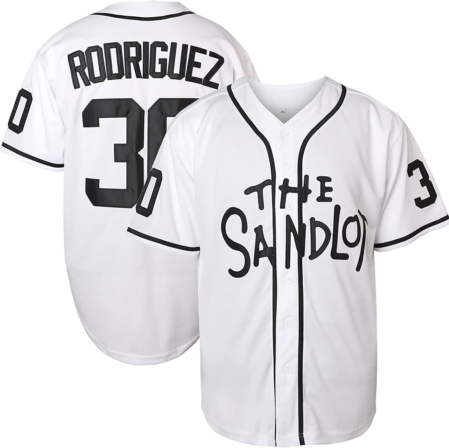 Benny 'The Jet' Rodriguez #30 The Sandlot Movie Baseball Jersey New White