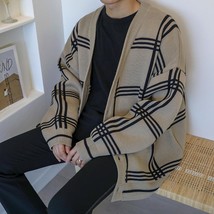 2022 Winter New Cardigans Sweater for Men Retro Loose Casual Korean Fashion V-ne - $153.84