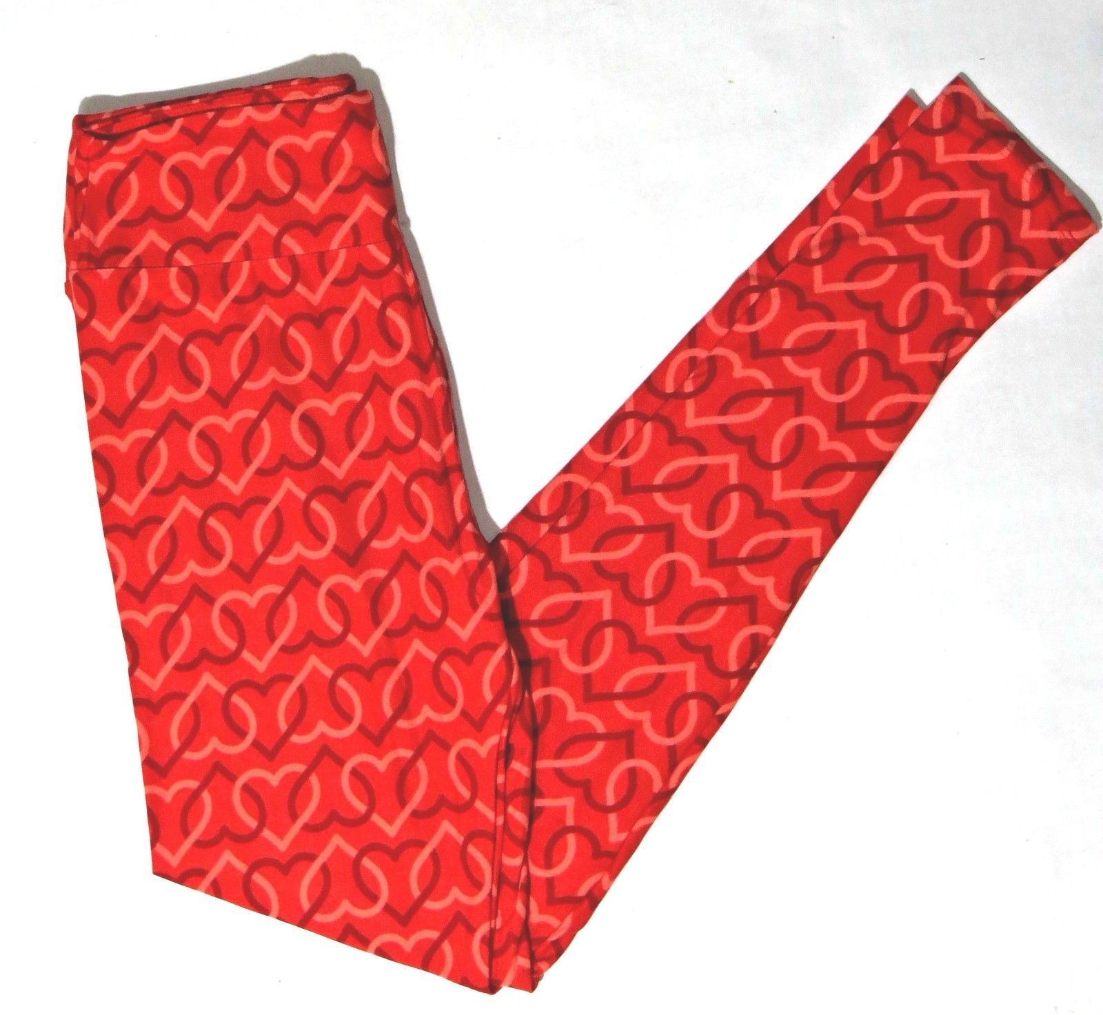 Lularoe Women/'s Tc Leggings Pink Red Valentine Hearts NWOt