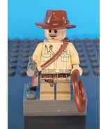Lego 7195  Indiana Jones Open Shirt Minifigure With Hat Gun Whip Satchel... - $39.90