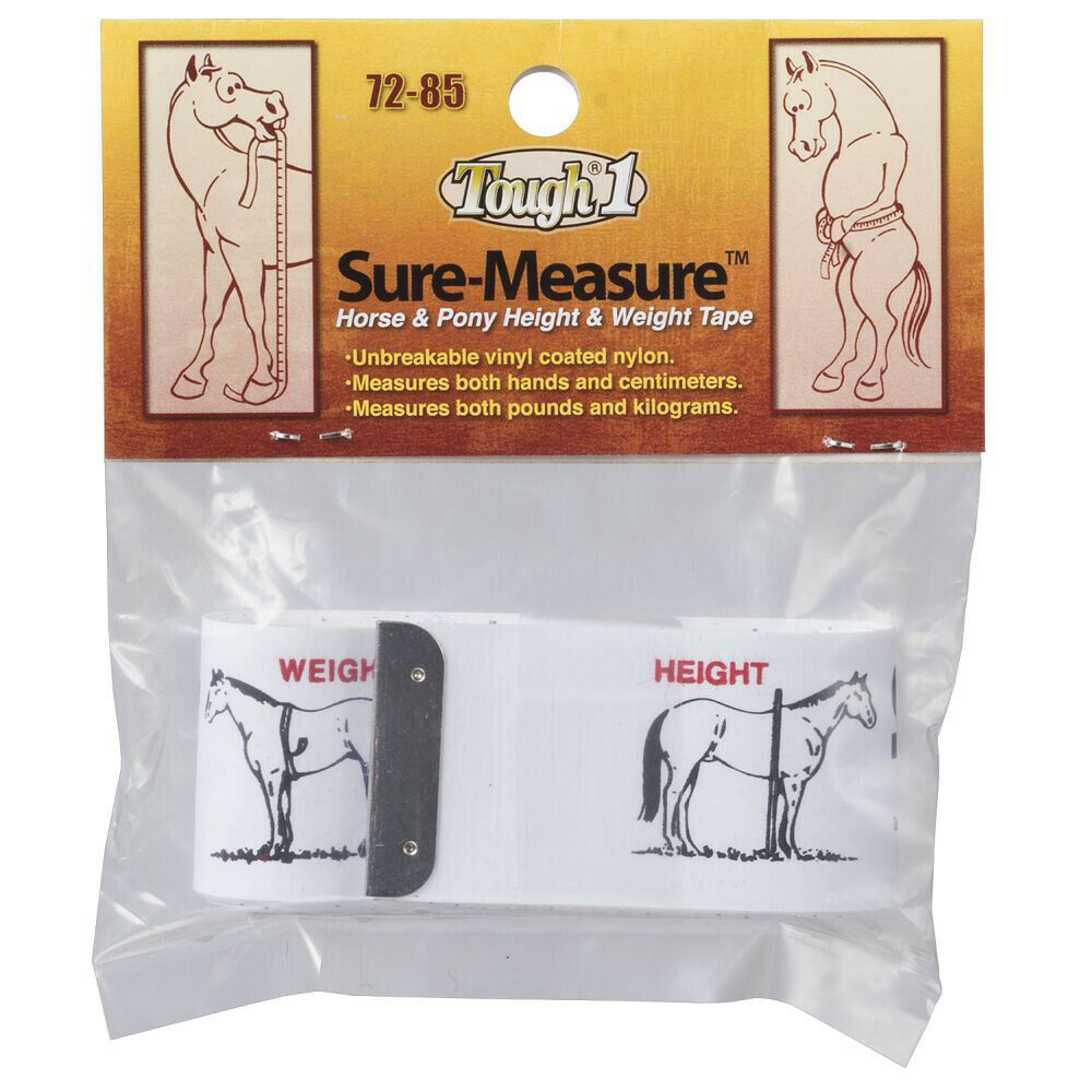 Tough1 Sure Measure Horse and Pony Height and Weight Tape 12 Pack U