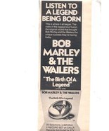 1976 BOB MARLEY &amp; THE WAILERS POSTER TYPE AD - $7.99