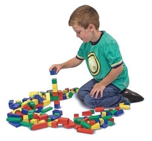 100 Piece Wooden Building Blocks Toy Set Classic Toys Melissa /& Doug Kids Games