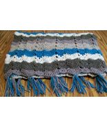 Handmade Crochet Afghan, Bedding, Bridal Gift, Throw Blanket, Shower Gift - $60.00