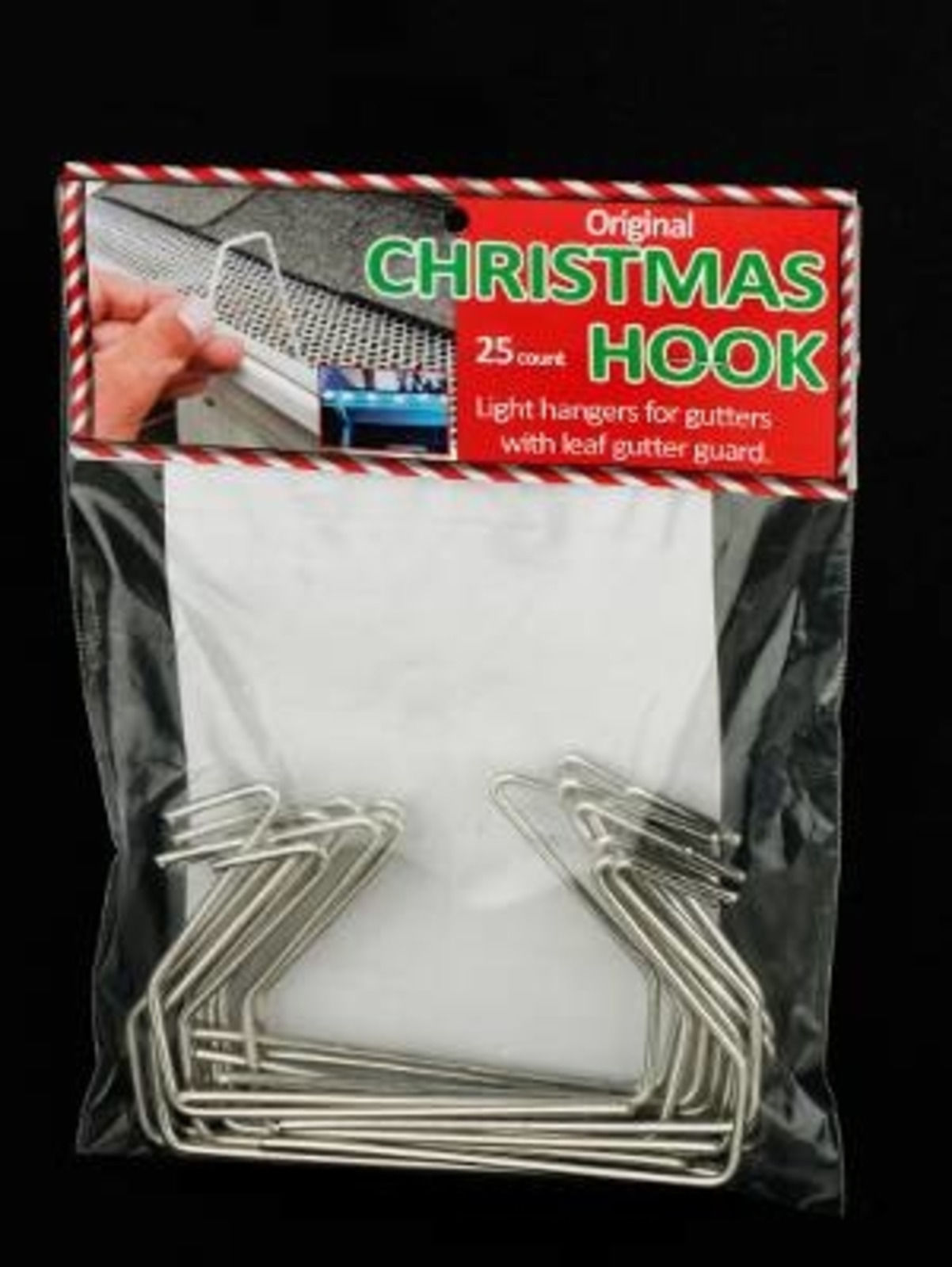 (4 pkg) 50 ct Christmas Hook for gutters with mesh or perforated gutter