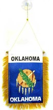 Wholesale lot 3 State of Oklahoma Mini Flag 4"x6" Window Banner w/ suction cup - $9.88