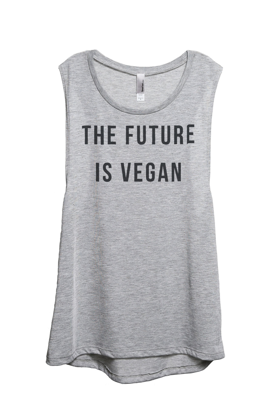 Image of Thread Tank The Future Is Vegan Women's Sleeveless Muscle Tank Top Tee Sport Gre
