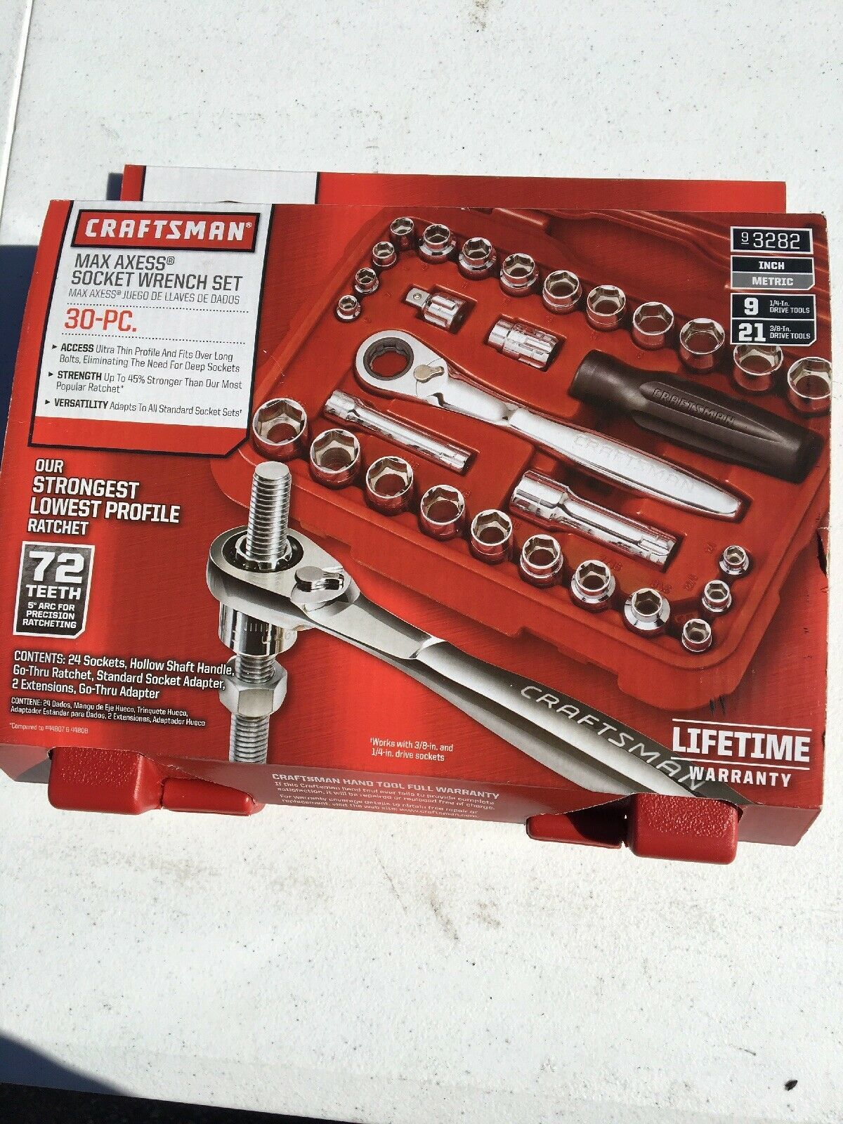 Craftsman 30pc Max Axess 1/4 & 3/8-in. Dr. Socket Wrench Set 93282 ...