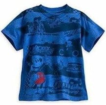 Disney Store Mickey Mouse Motosports Speed Shop T-Shirt For Boys Sz 2/3 7/8 - $9.99