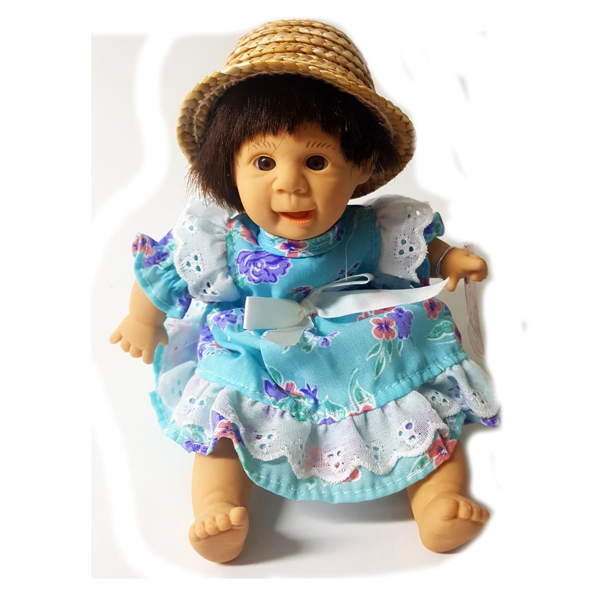 My Pals Bean Bag Kids Doll 8 3 Anne Farm Girl Crooked Smile Blue