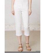 NWT ANTHROPOLOGIE CHARLIE CROPPED EYELET WHITE CROPS PANTS by CARTONNIER 4 - $64.99