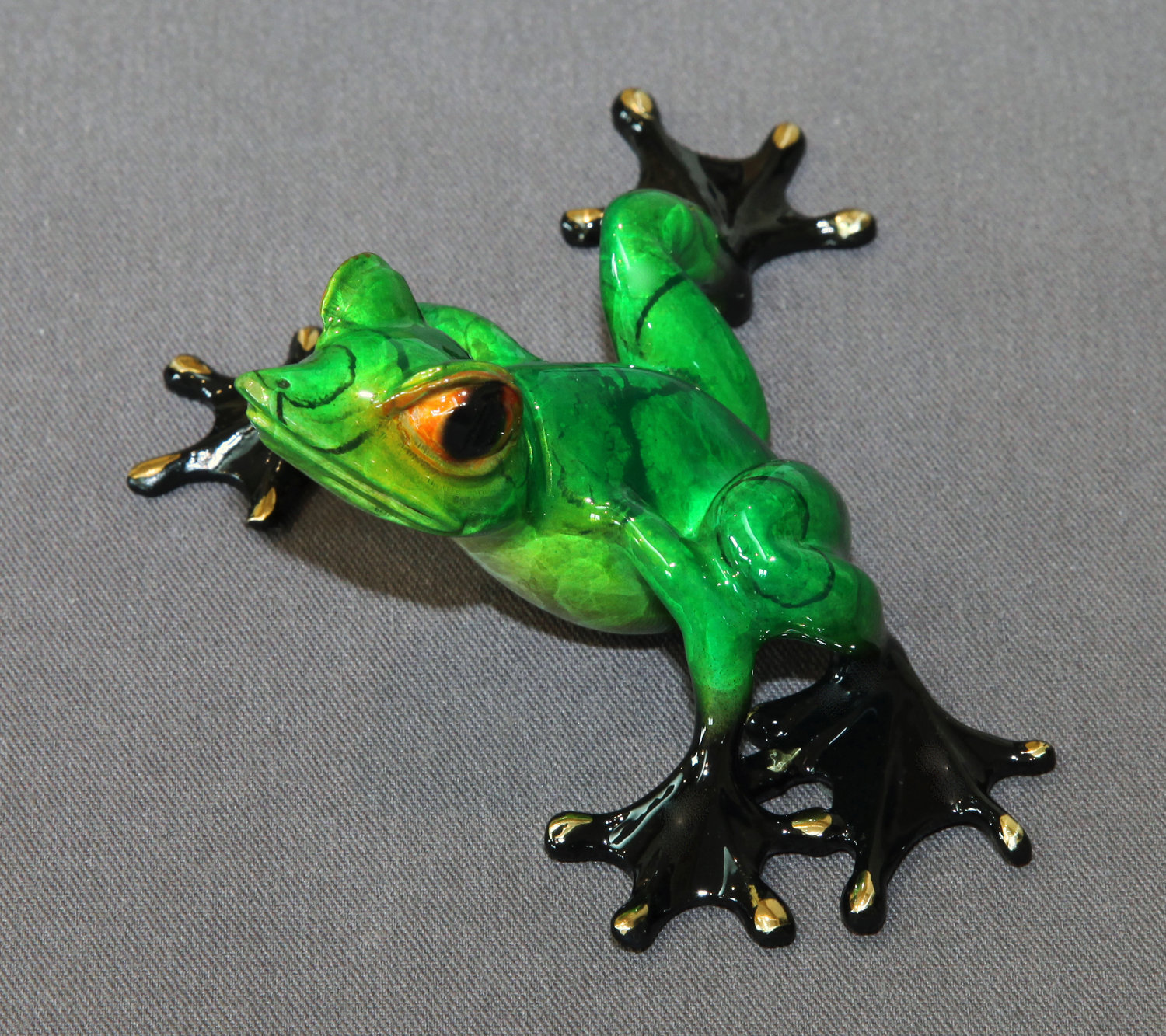 BRONZE FROG Figurine Statue Sculpture Art / Limited Edition By