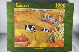 The Gallery Midwest Fall Byron Gin Jigsaw Puzzle 1000 Piece Cows Farm Au... - $15.87