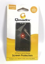 3 Pack Qmadix Anti Glare LCD Screen Protectors Fits Motorola Droid RAZR - $7.91