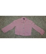 Girls Denim Jacket RUE 21 Pink Button Up Long Sleeve Jean Jacket-size S - £23.10 GBP
