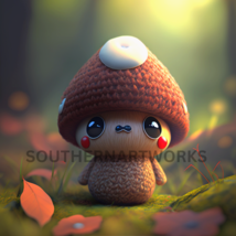 Cute little mushroom people, Wall art #3 of 4 in this collection - $1.99