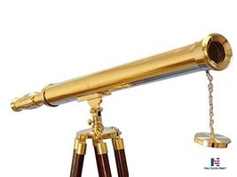 Vintage Solid Brass Nautical Port Marine Navy Single Barrel Telescope  
