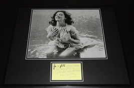 Tina Louise Signed Framed 16x20 Handwritten Note & Photo Set Gilligan's Island