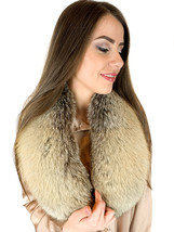 Golden Island Fox Fur Collar 40' (100cm) Saga Furs Natural Color Fur Scarf Stole image 5
