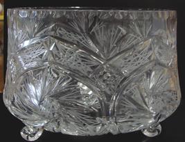 American Brilliant Cut Glass  3 Footed trifle Bowl - $195.00