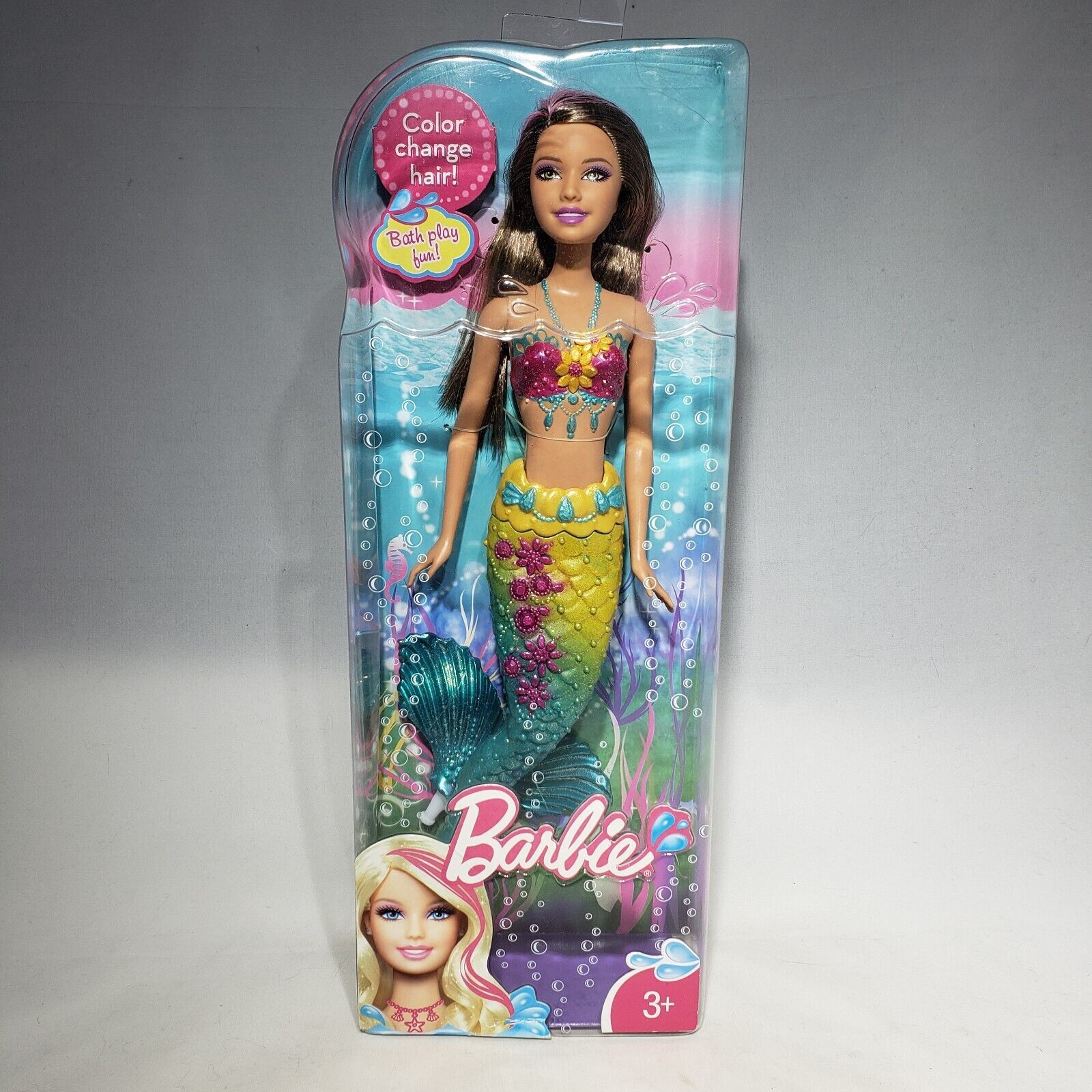 Mattel Barbie Turquoise Blue Mermaid Color Change Hair 12