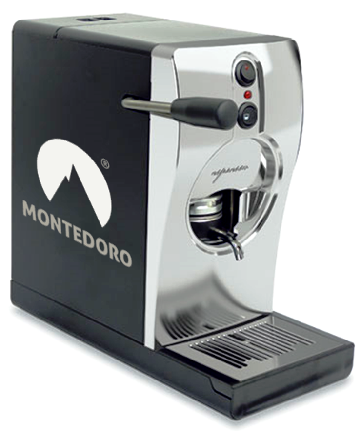 New Montedoro Luxe Chrome Espresso ESE Pods Machine. Made in italy