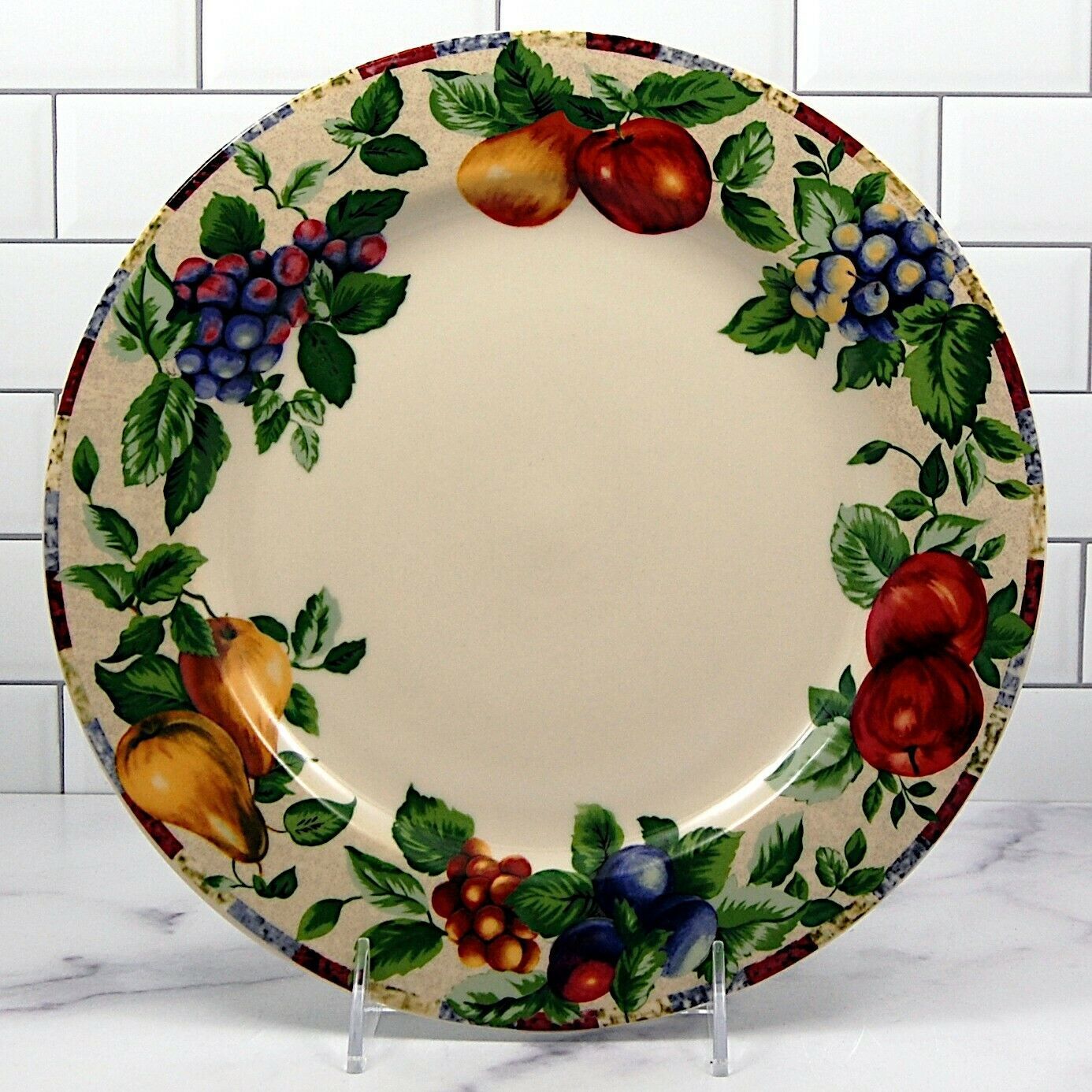 Sakura by Oneida Dinner Plate Stoneware Fruit Pattern Dinnerware Other