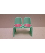 Rare Vintage Barbie Green Bench Dual Chair 1970&#39;S  Excellent Condition S... - $14.99