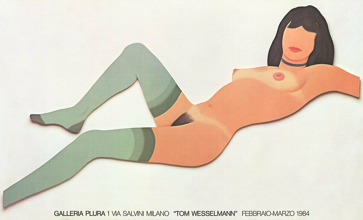 TOM WESSELMANN Galleria Plura 23.75 x 39 Poster 1984 Pop Art Green