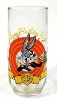 Bugs Bunny Glass 50th Anniversary Happy Birthday Drinking Clear Tumbler ... - $12.34
