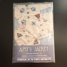 Amy's Jacket Applique Quilt Pattern Indygo Junction 5 Designs to Embellish VTG - $6.81