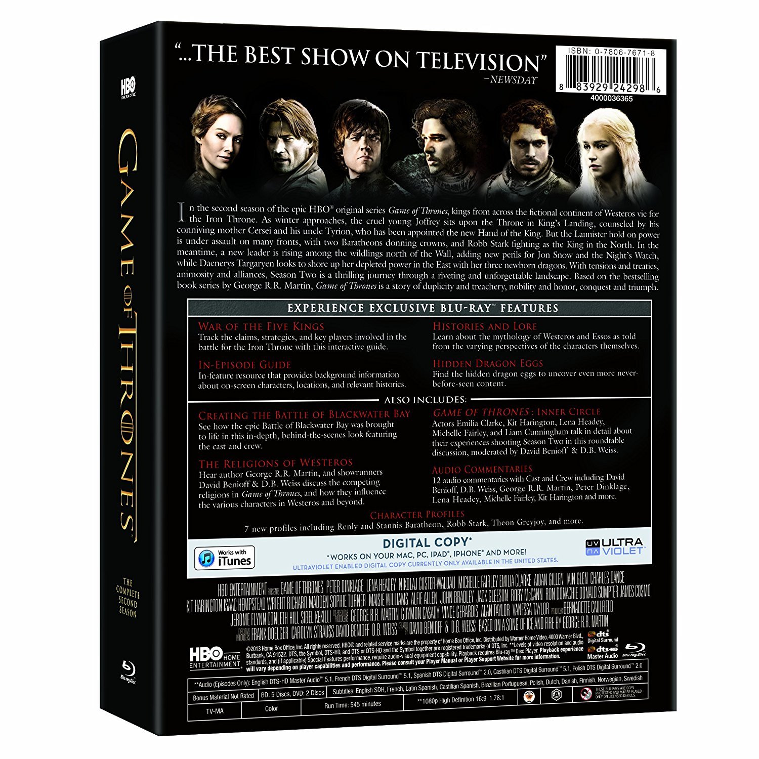 Game of Thrones Season 2, DVD BOX SET (Bluray/DVD Combo + Digital