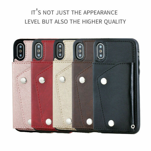 For iPhone 13 12 11 Pro Max XR XS 8 7 Case Leather Wallet Flip back cover
